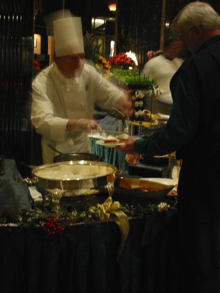 Serving eggs Benedict at the Waldorf-Astoria